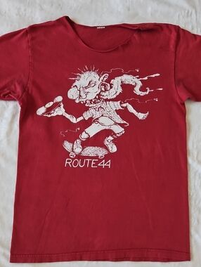 Route 44 Red Graphic Distressed Tee